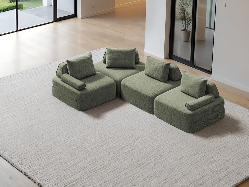 Cushie Modular 4-Seater Corner (3.05m) - Sage