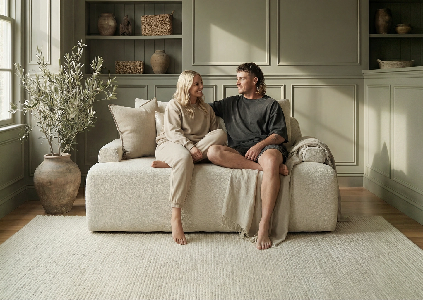 Cushie Modular 2-Seater King (1.54m) - Cream