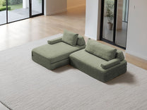 Cushie Modular 3-Seater Chaise (2.49m) - Sage