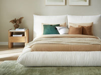 Alfie Performance Fabric Bed Frame - White