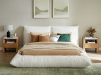 Alfie Performance Fabric Bed Frame - White