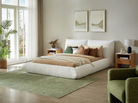 Alfie Performance Fabric Bed Frame - White
