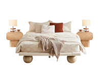 Ballico Bed Base + Alison Bedside Tables Bundle