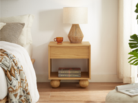 Ballico Set of 2 Bedside Table - Light Oak