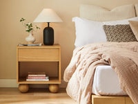 Ballico Set of 2 Bedside Table - Light Oak