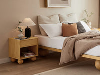 Ballico Set of 2 Bedside Table - Light Oak