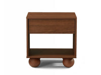 Ballico Set of 2 Bedside Table - Walnut