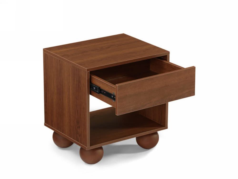 Ballico Set of 2 Bedside Table - Walnut