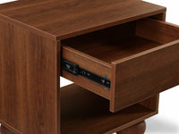 Ballico Set of 2 Bedside Table - Walnut