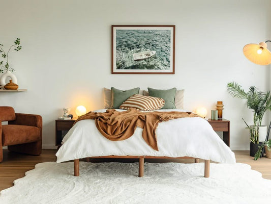 Cali Bed Base in Walnut - King