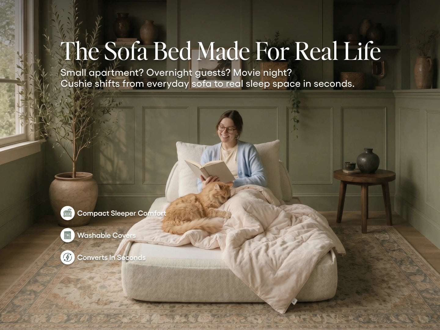 Cushie Modular Sleeper Chair - Cream