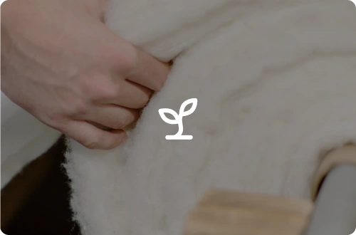 Hand placing soft cushion