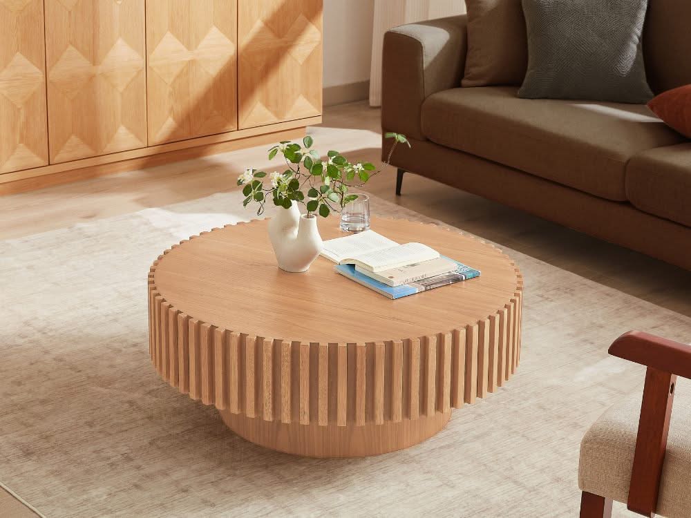 Hazel Round Coffee Table - Natural