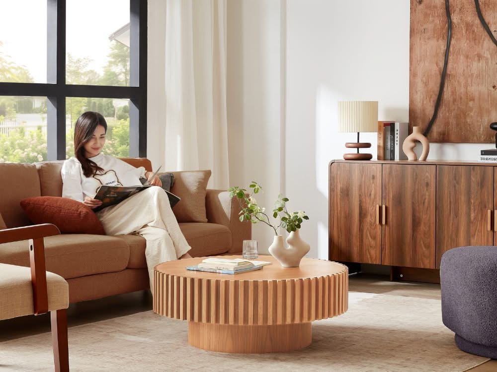 Hazel Round Coffee Table - Natural