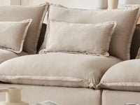 Lifely Modular 7 Seater U Sectional Sofa Ottoman - Beige