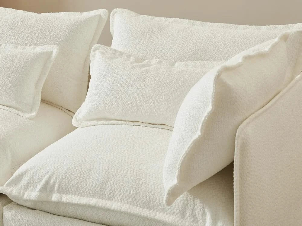 Lifely Modular 9 Seater U Sectional Sofa - White Boucle