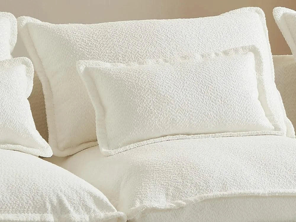 Lifely Modular 9 Seater U Sectional Sofa - White Boucle