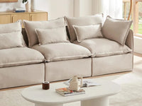 Lifely Modular 7 Seater U Sectional Sofa Ottoman - Beige