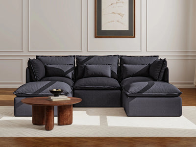 3 Seater / U-Sectional / Charcoal