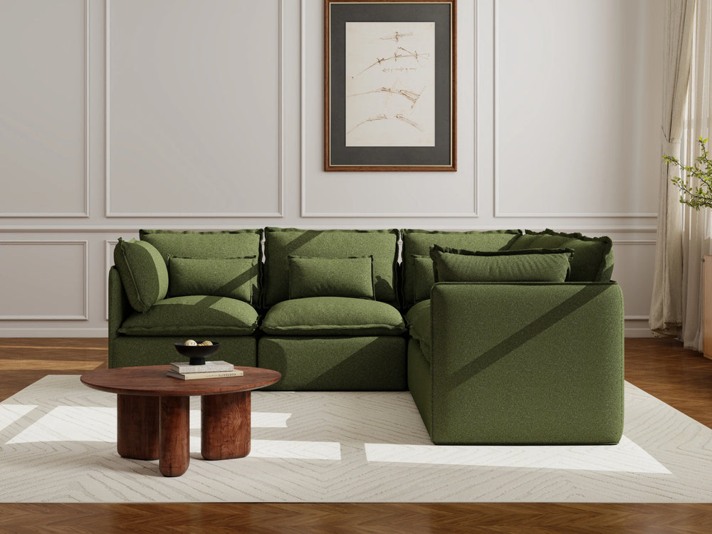Lifely Modular 5 Seater Corner - Olive Green