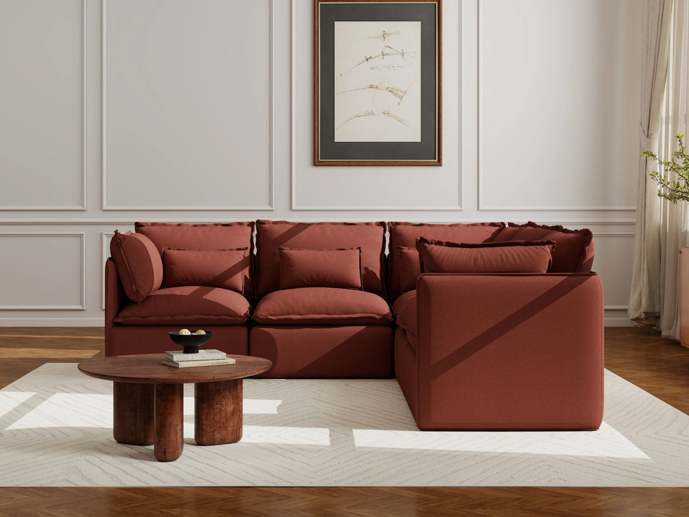 Lifely Modular 5 Seater Corner - Rust