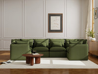 Lifely Modular 6 Seater U-Sectional - Olive Green