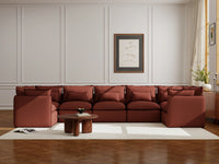 Lifely Modular 7 Seater U-Sectional - Rust