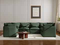 8 Seater / U-Sectional / Dark Green