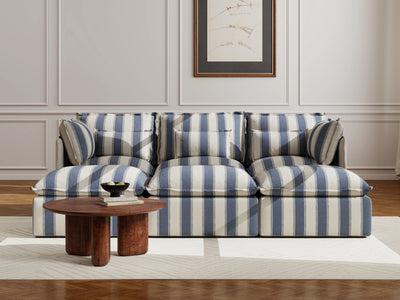 3 Seater / Bed / Blue Stripes