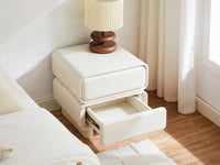 Twix Bedside Table White