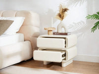Twix Bedside Table White