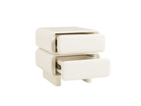 Twix Bedside Table White