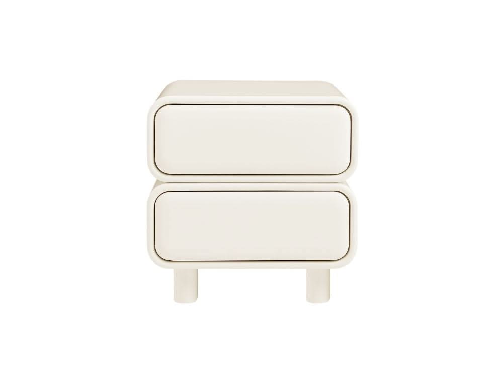 Twix Bedside Table White