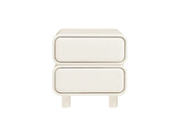 Twix Bedside Table White