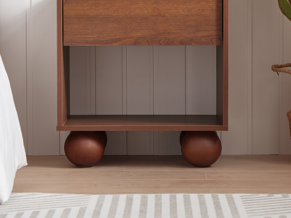 Ballico Bedside Table - Walnut
