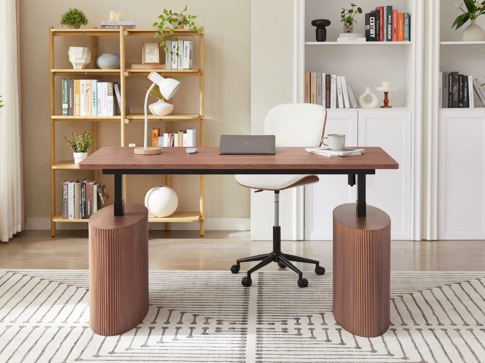 Willy Electric Height Adjustable Desk - Walnut