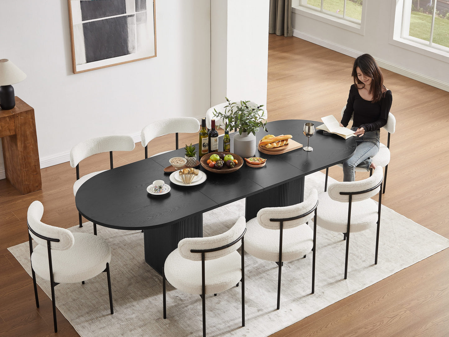 Tate Extendable Dining Table - Black